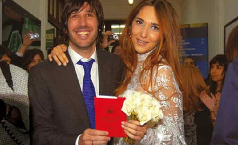 Juan Cruz Bordeu en el día de su boda con Consuelo Lough Perdomo