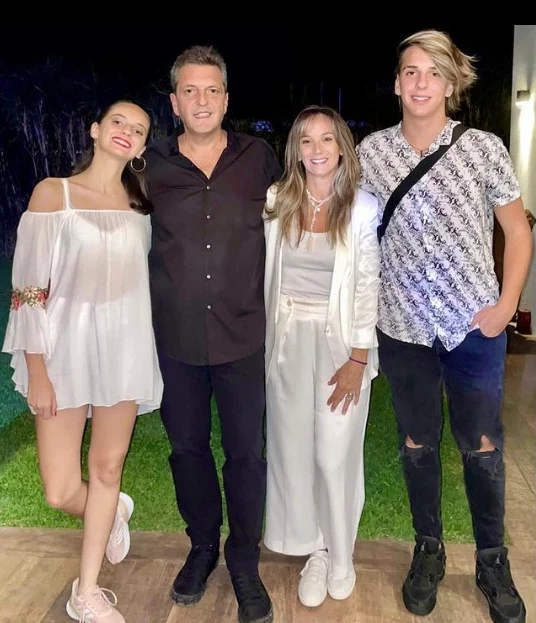 malena galmarini y sergio massa