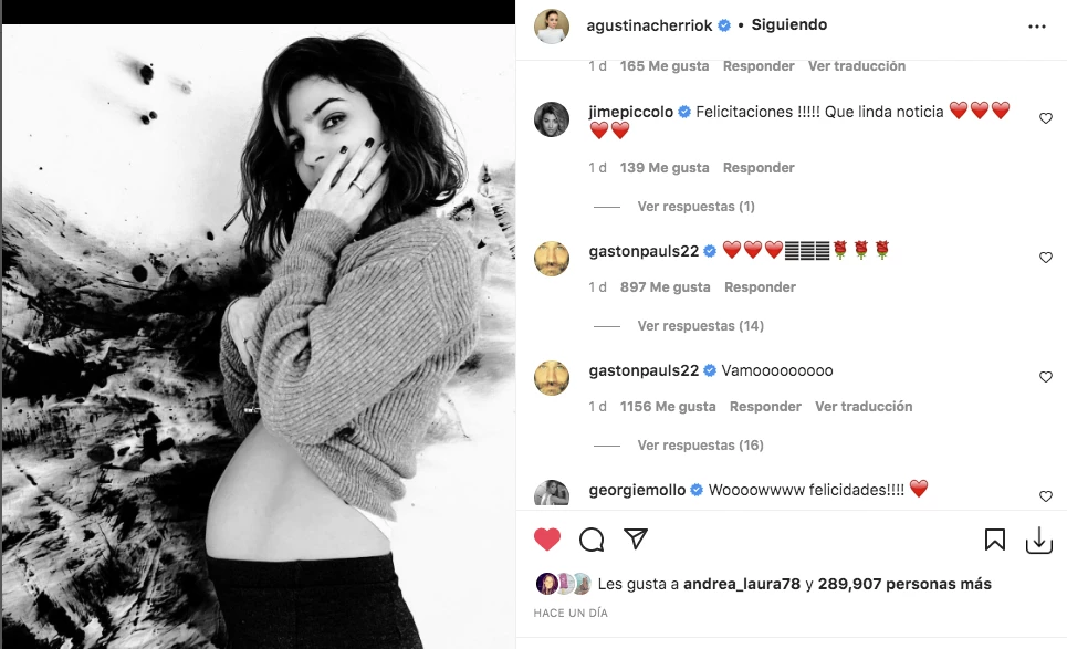 la reacción de Gastón Pauls a la noticia del embarazo de Agustina Cherri