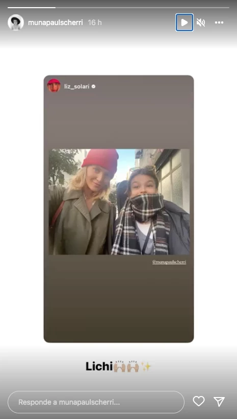 La story que republicó Muna Pauls Cherri donde revela el apodo con el que llama a Liz Solari
