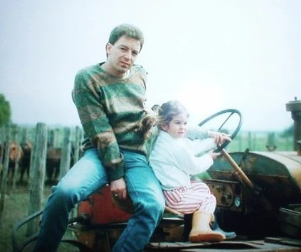 yanina screpante con su papá