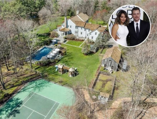 Así es la lujosa mansión de Matt Damon y la argentina Luciana Barroso