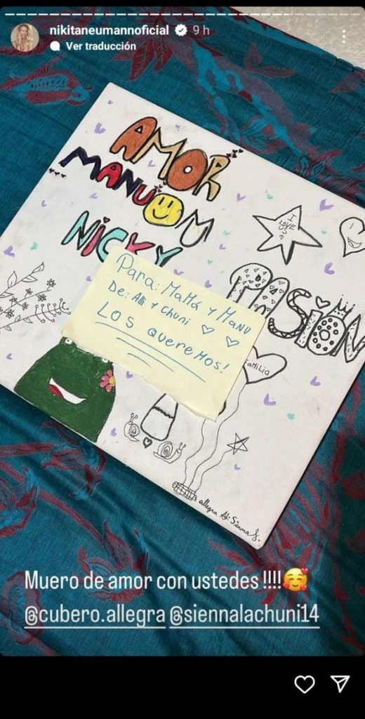 El regalo de Allega y Sienna para Nicole Neumann y Manu Urcera
