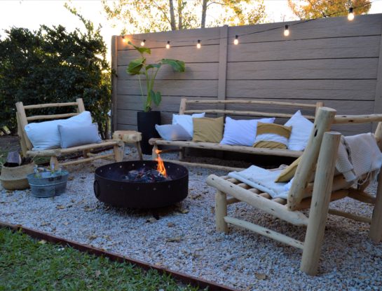 Cómo armar un espacio fogonero y crear un living a cielo abierto en casa