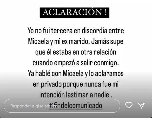 Gisela Dulko contestó los dichos de Mica Vázquez sobre su ruptura con Fernando Gago