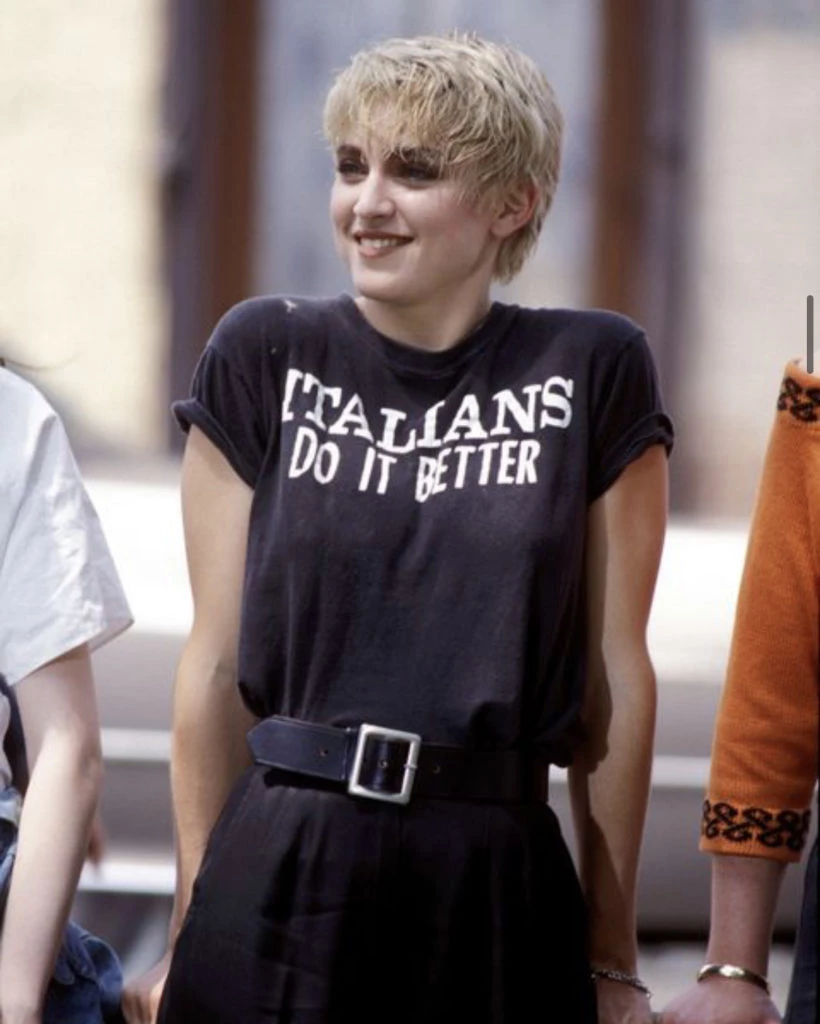 El look de Madonna en Papa Don't Preach. Foto IG.
