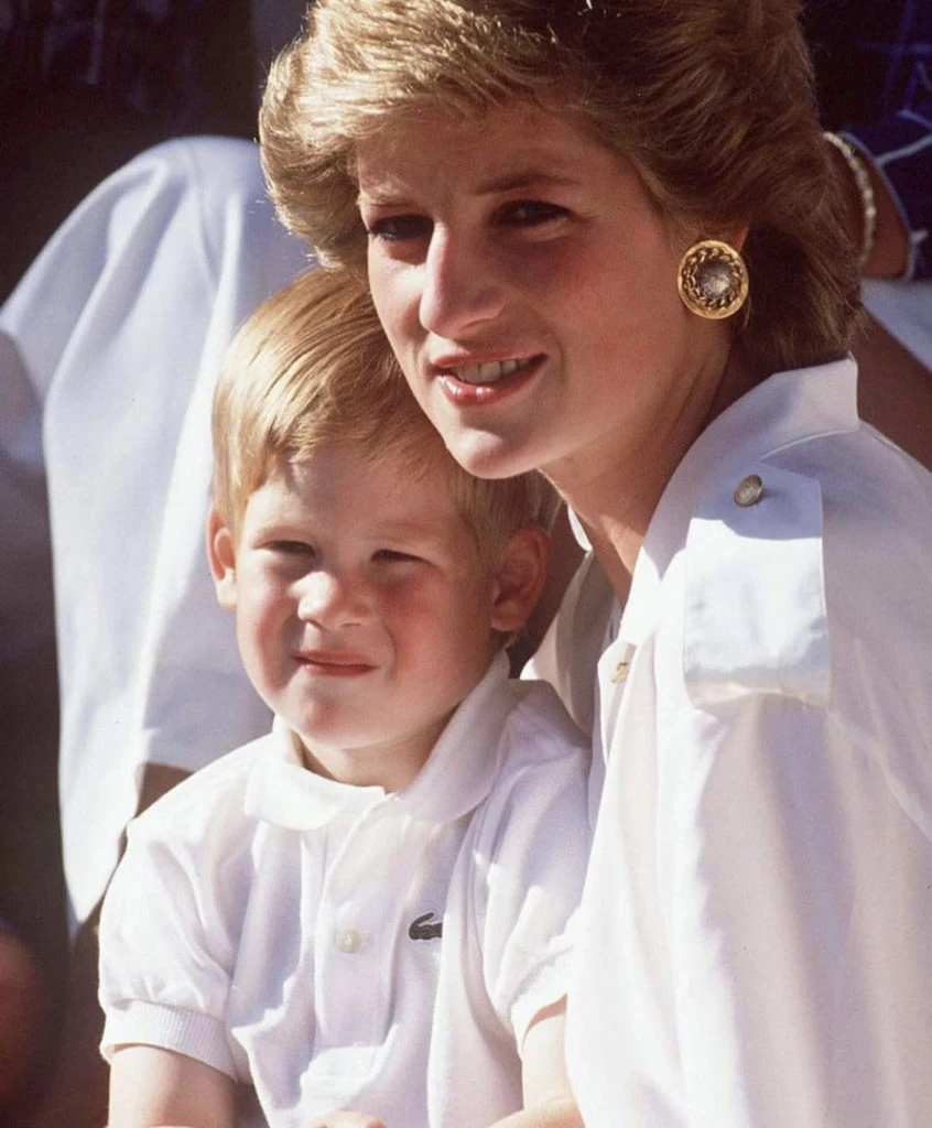  Lady Di y el principe Harry. Foto IG.