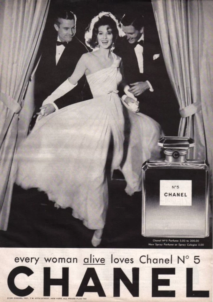 Publicidad vintage de Chanel Nº5. Foto: Pinterest.