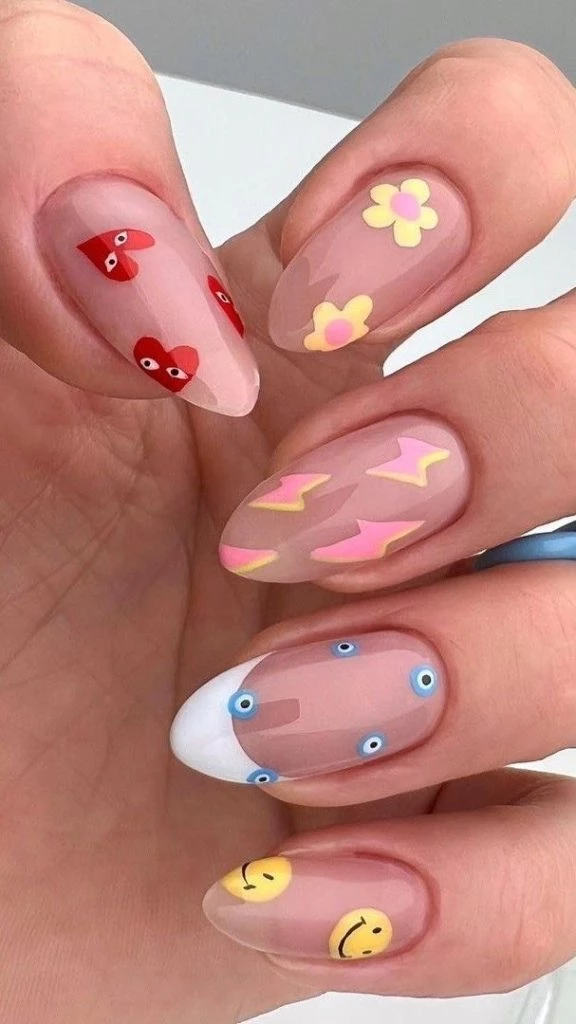 Nail art con esmaltado semipermanente. Foto IG.