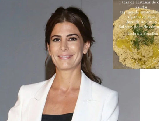 La receta del queso de cajú, el plato vegano que preparó Juliana Awada