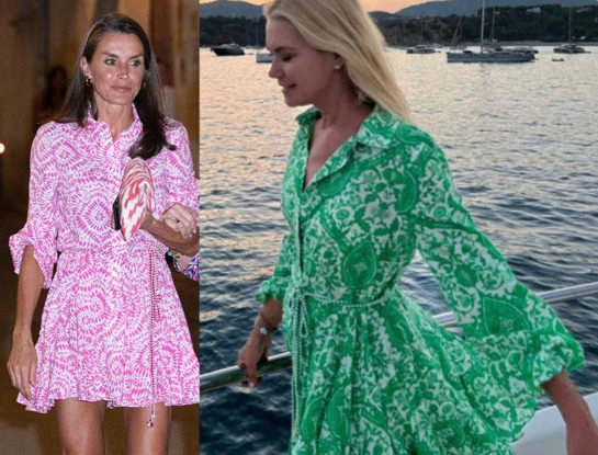 Coincidencia real: Valeria Mazza y la reina Letizia llevaron el mismo vestido
