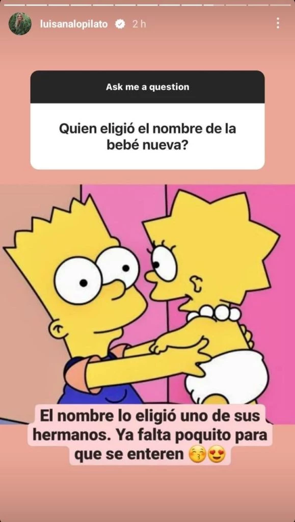 Luisana Lopilato habló del nombre de su beba