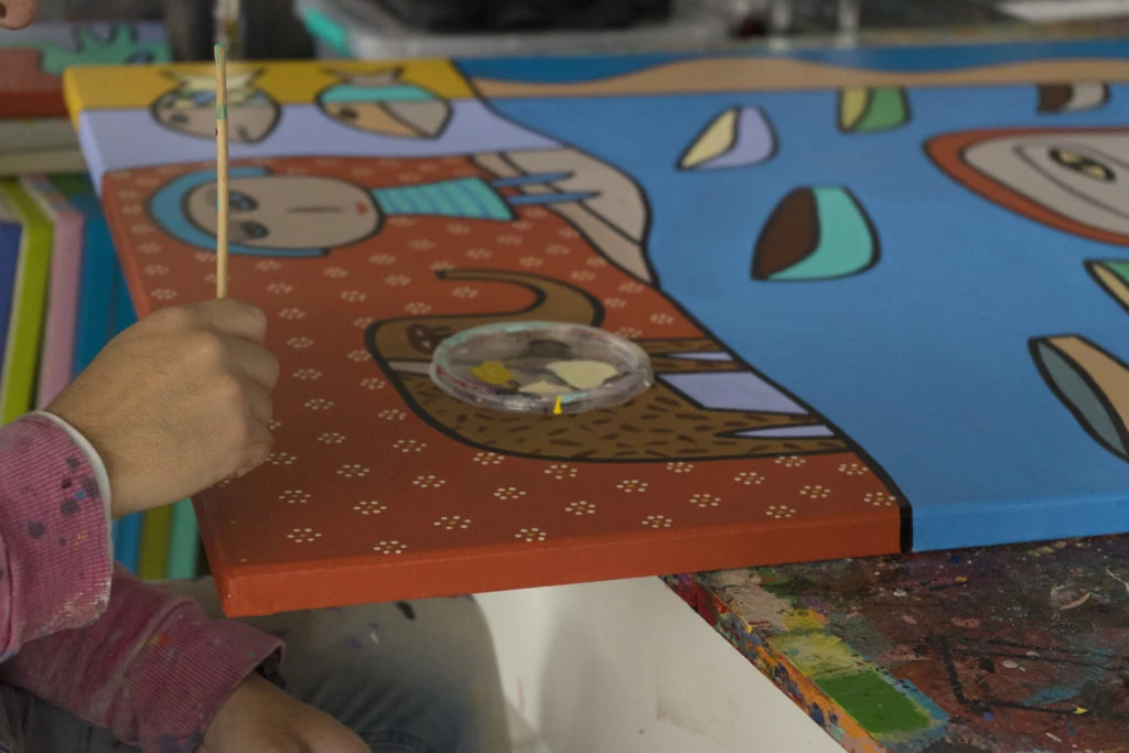 Milo Lockett en su taller