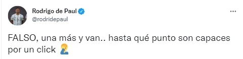 Rodrigo de Paul negó sus intenciones de volver con Camila Homs