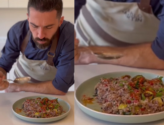 La receta facilísima de risotto de trigo sarraceno y repollitos de Bruselas del chef Pablo Martin