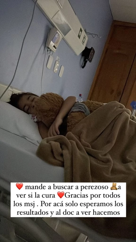 Francesca, la hija de Cinthia Fernández, internada