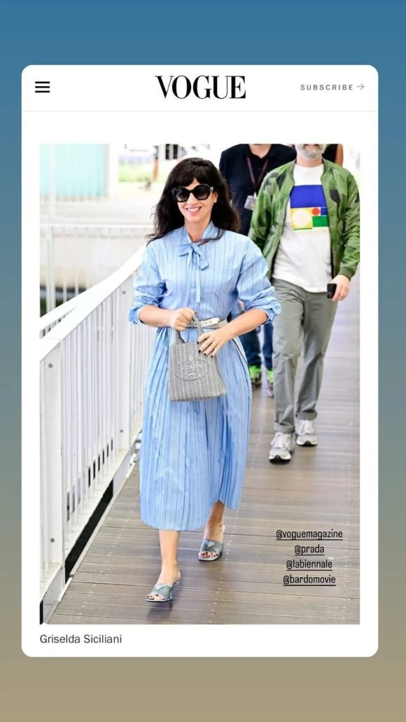 Griselda Siciliani destacada por su look en el Festival de Venecia