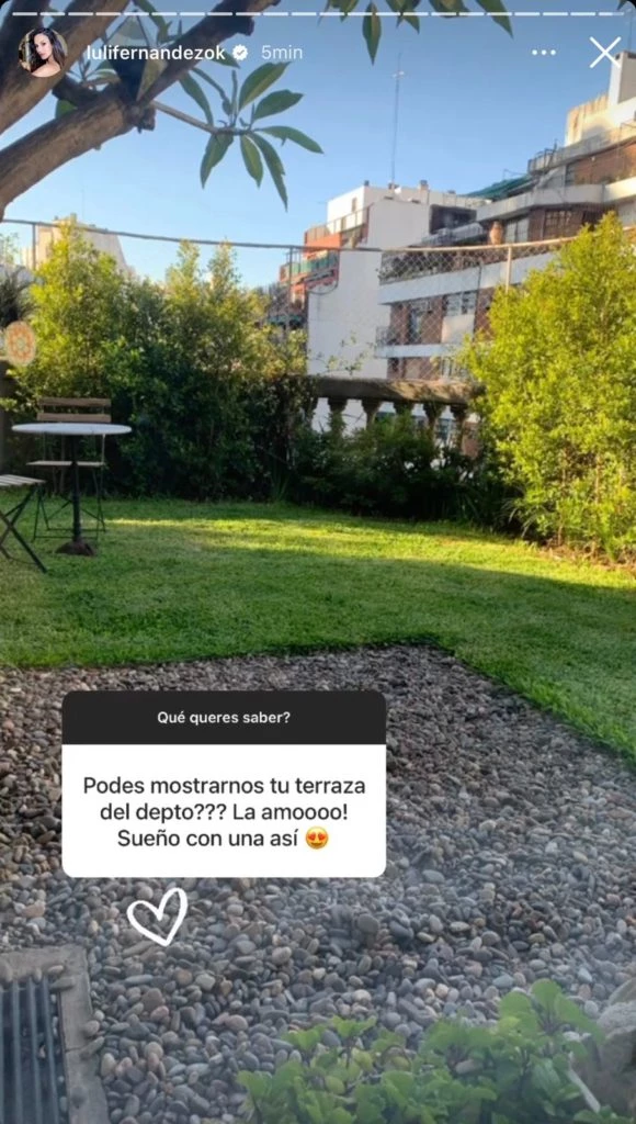 La terraza de Luli Fernández. 