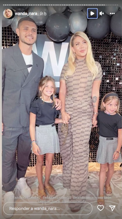 wanda con mauro e hijas en miami