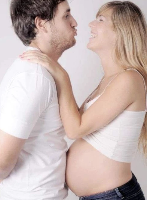 Fabricio Cagnin, hijo de Gilda, y su mujer