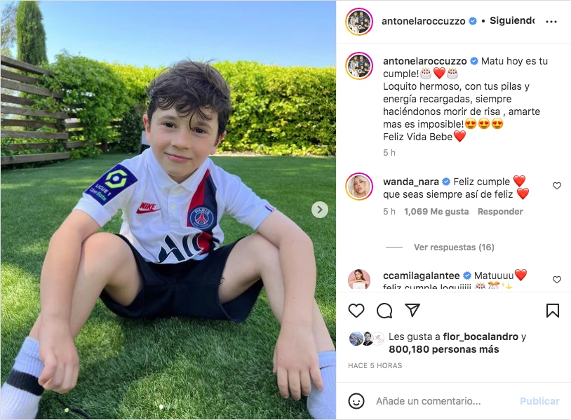 antonela roccuzzo saludo a mateo
