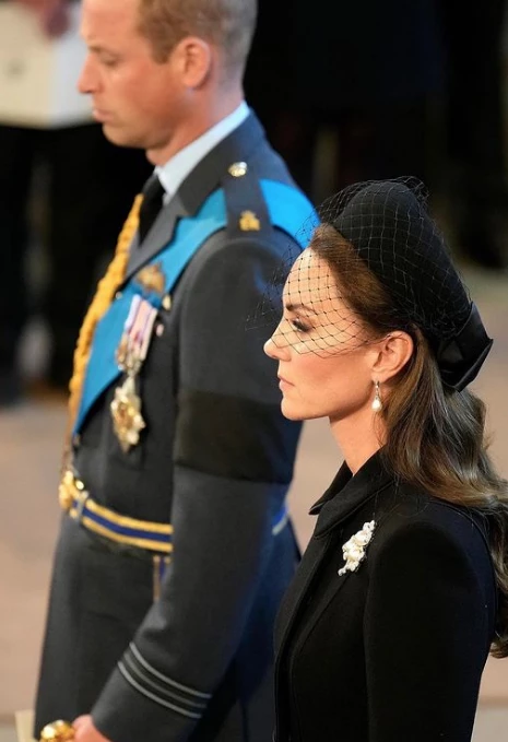 Kate Middleton en el servicio de honor a la reina