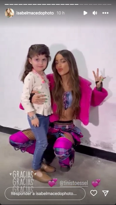 Belita, hija de Isabel Macedo con Tini