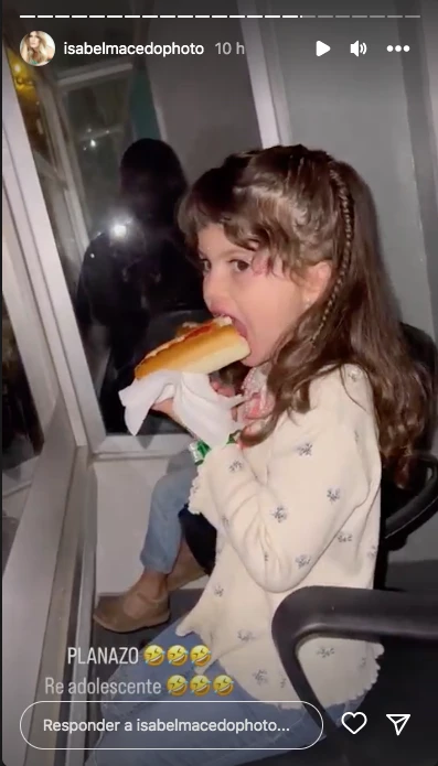 Belita, hija de Isabel Macedo con Tini