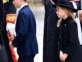 George y Charlotte en el funeral de la reina