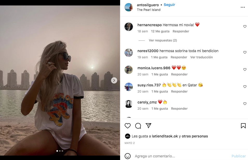 quien es Antonella Silguero la novia de Hernán Crespo