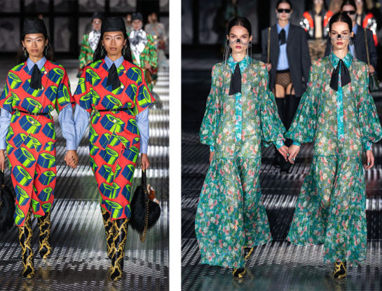 ¡Apuesta doble! Gucci impresionó con su desfile protagonizado por gemelos