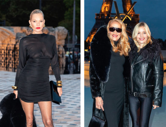 El color negro protagonizó los mejores looks de la noche parisina en el desfile de Saint Laurent SS23