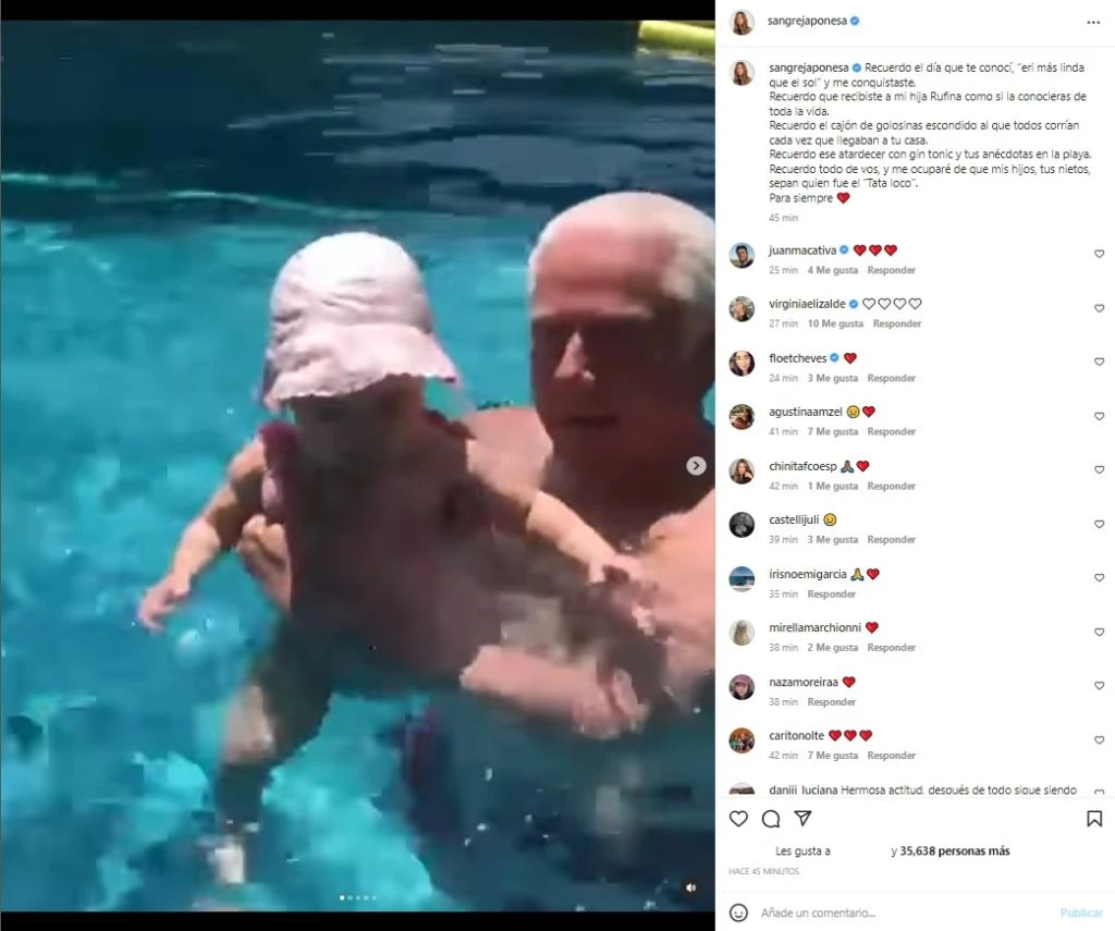 El posteo de la China Suárez en homenaje a su ex suegro