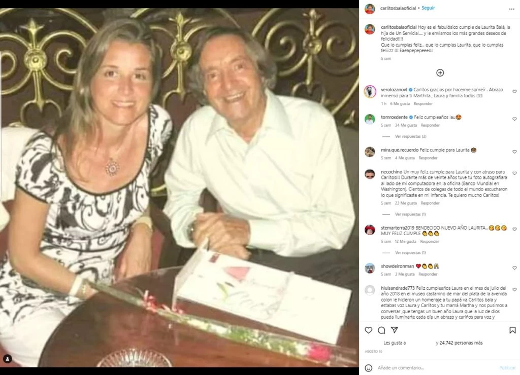 El último posteo de Carlitos Balá