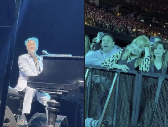 ¡Hermoso momento! En pleno concierto Fito Páez le dedicó un tema a Cecilia Roth, que lo miraba desde la primera fila