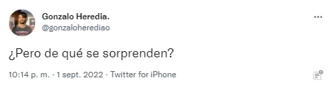 Gonzalo Heredia tuit sobre el ataque a Cristina Fernández