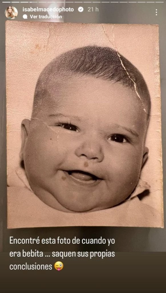 Isabel Macedo compartió una foto retro de cuando era bebé