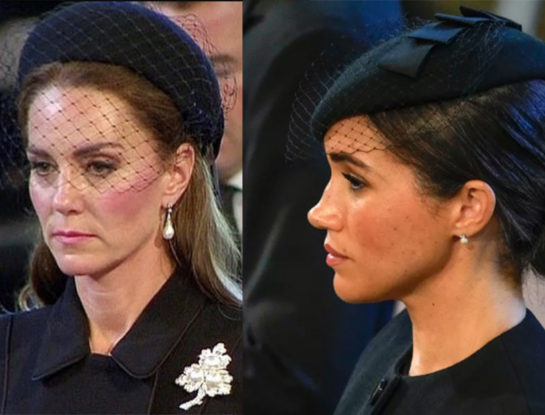 Kate Middleton y Meghan Markle "sumaron" a la reina Isabel II en sus looks para el servicio en su honor