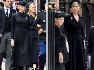 Look Máxima Zorreguieta y Charlene para el funeral de la reina Isabel II