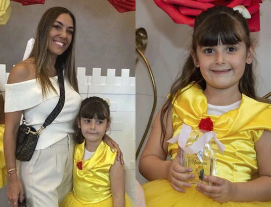 Así está Moorea, la hija de Floppy Tesouro: cumplió 6 años y lo celebró vestida de princesa de Disney