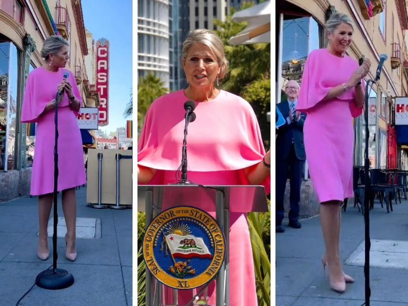 Máxima se sumó al "barbiecore" para recorrer San Franciso en su primera jornada de gira en los Estados Unidos