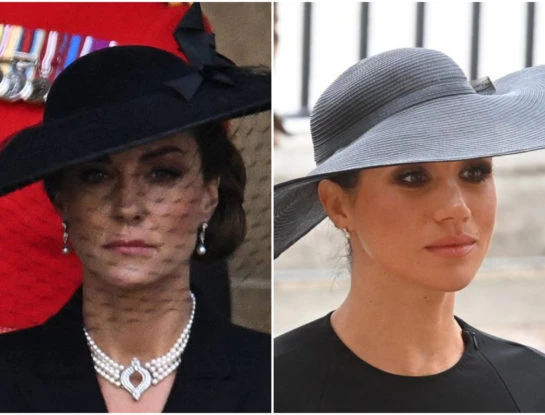 Kate Middleton y Meghan Markle lucieron el accesorio favorito de la reina Isabel II en su funeral