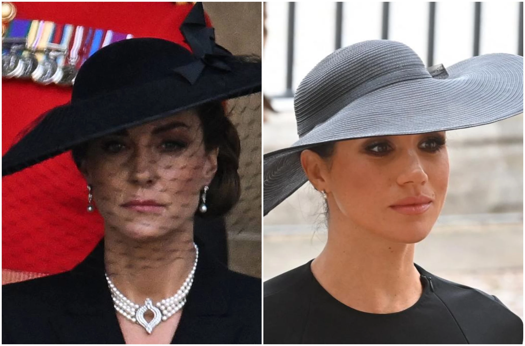 Por qué Kate Middleton y Meghan Markle lucieron perlas en el funeral de la reina Isabel II