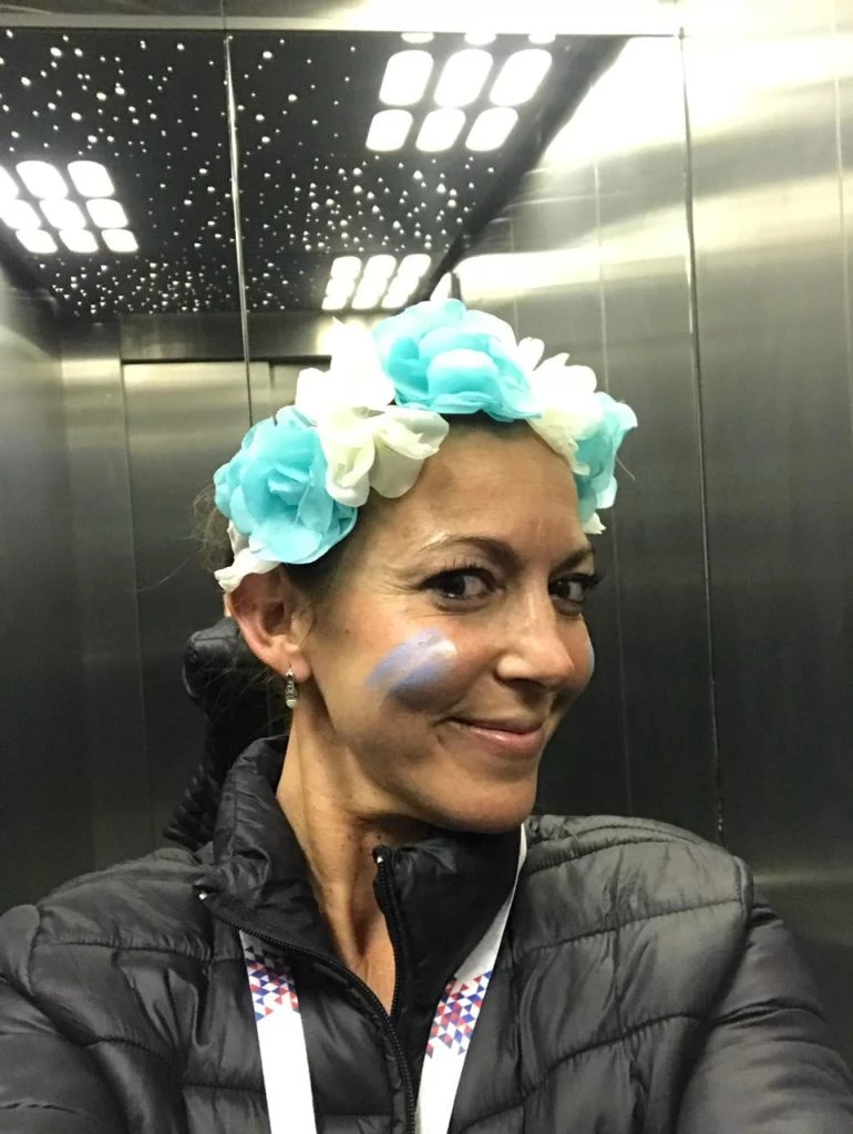 Bárbara Mc Coubrey hincha de la seleccion