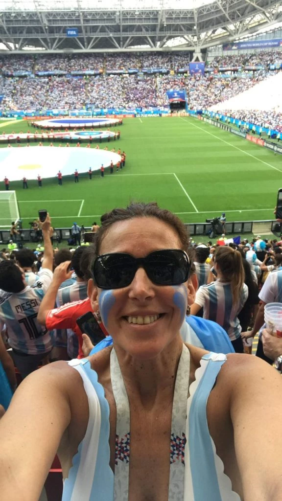 Bárbara Mc Coubrey hincha de la seleccion
