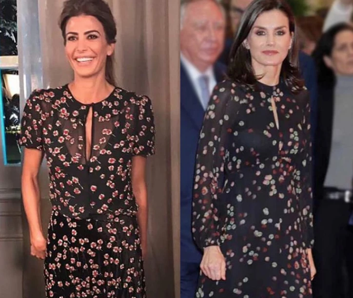 Juliana Awada y Letizia con looks de Massimo Dutti