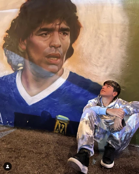 Así está Benjamín, el hijo de Gianinna Maradona y el Kün Agüero