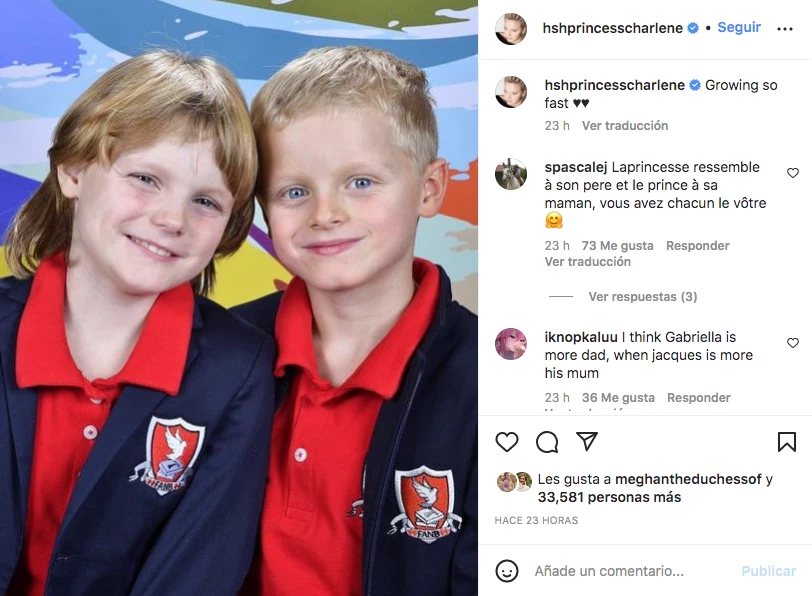 Jacques y Gabriella, hijos de Charlene