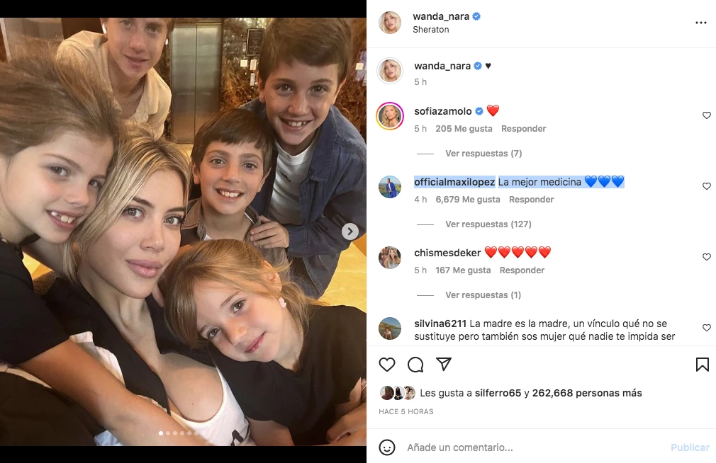 Wanda nara mensaje Maxi Lopez