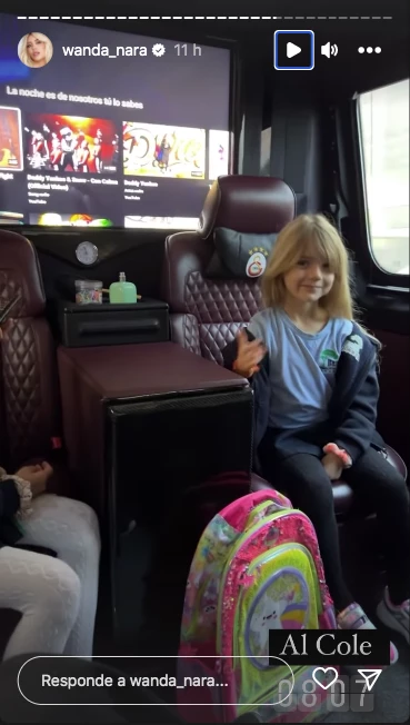 Así es la lujosa van en la que Wanda Nara lleva a sus hijos al colegio
